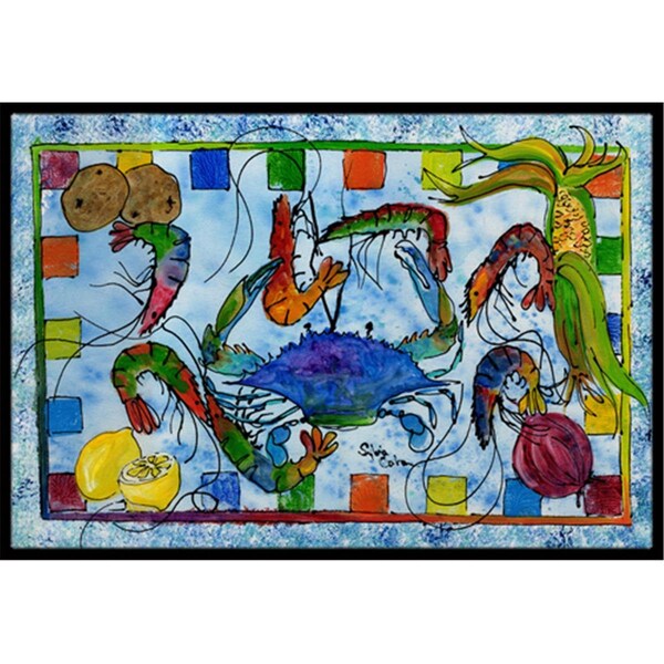 Carolines Treasures 36 x 24 in. Crab Indoor Or Outdoor Doormat 8066-JMAT - main